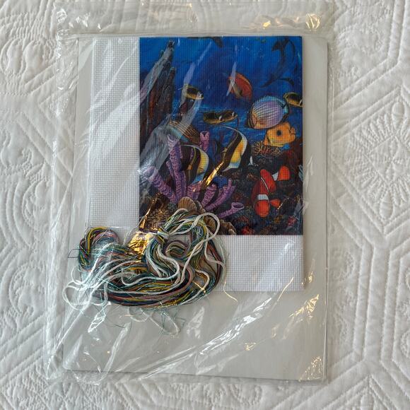 Candamar Embellished Cross Stitch Christian Riese Lassen Eternal Rainbow Sea Kit - Picture 2 of 2
